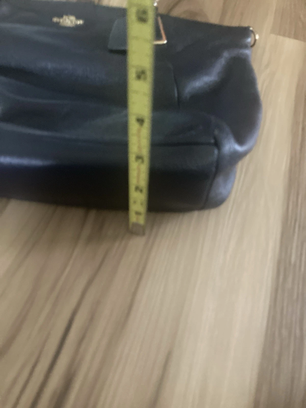 Borsa Coach Kelsey pelle ciottolata blu navy borsa a tracolla F34463 hardware oro