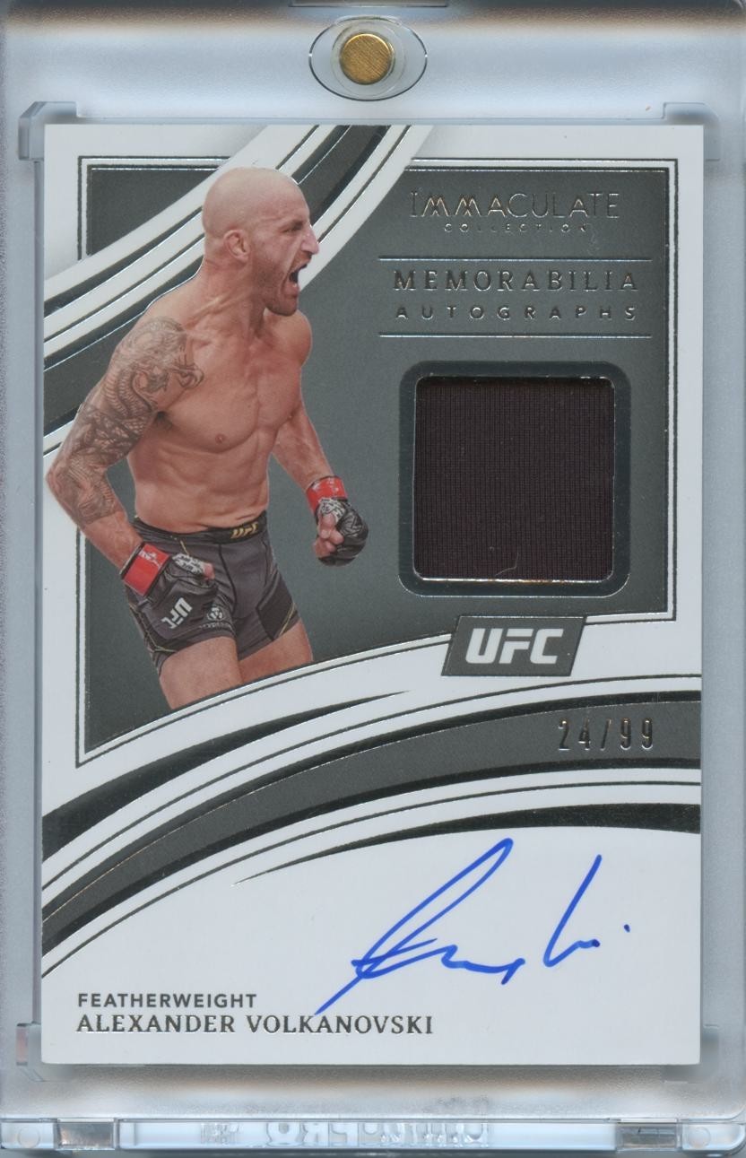 Alexander Volkanovski 2022 Immaculate Auto Autograph Fighter Worn Patch UFC /99