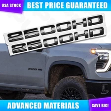 2PCS REPLACEMENT LETTERS FOR GMC SIERRA DOOR EMBLEM 2500HD NAMEPLATE BADGE BLACK