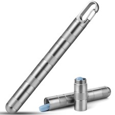 Keychain Pill Holder, Small Titanium Pill Case,Travel Pill Box Container,Vari...