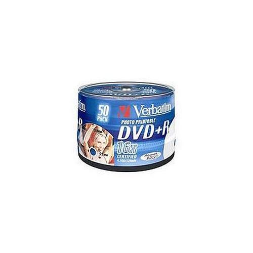 43512, Verbatim DVD+R 4.7GB 16x Large Photo Imprimable N° Id Marque Axe 50 Lot - Photo 2/4
