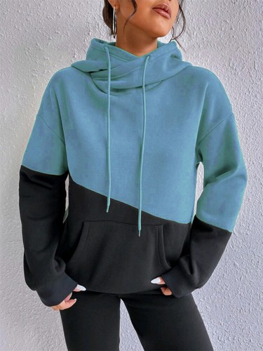 Damen Herbst Hoodie T-Shirts Langarm Rundhals Arbeit Tops Sweatshirts Tops - Bild 5 von 17