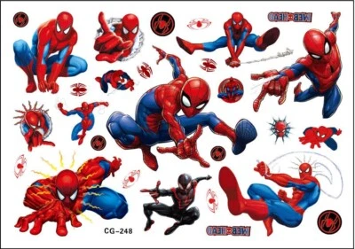 Spiderman Marvel Temporary Tattoo Fillers Body Art Kids Stickers gifts for party