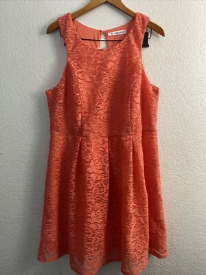 maurices orange dress MAURICES Womens Orange Sleeveless Dress Size 1 Lined Floral NWT T18