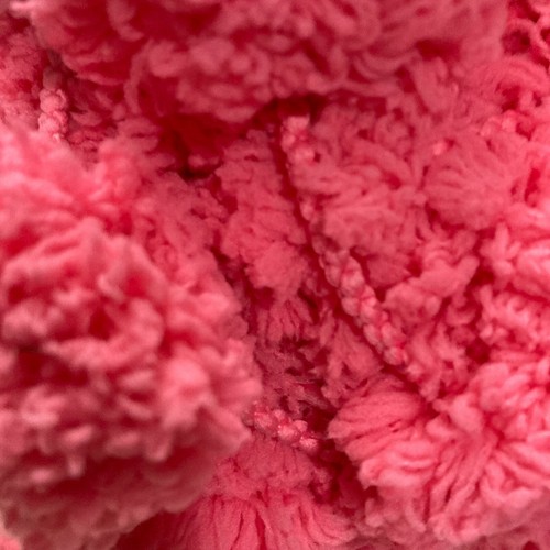 Red Heart Pomp A Doodle Jumbo Yarn Cosmopolitan Pink 3 Skeins Pom Poms - Picture 12 of 12