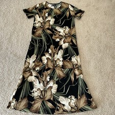 Vintage Royal Creations Hawaii Tropical Hibiscus Hawaiian Dress Pull Over