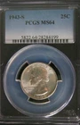 1943-S Washington Quarter - PCGS MS64 - Nice Coin!!