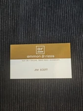 Vintage Rare Business Card Ammon & Rizos Dallas Texas TX Jim Scott