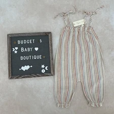 NWT RYLEE + CRU Multi Stripe Jumpsuit Romper Size 0-3 Months