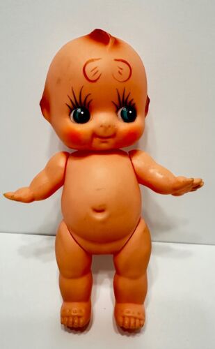 Kewpie Doll 8inch from Japan soft vinyl poseable head, arms, legs Vintage 70's - Afbeelding 1 van 5