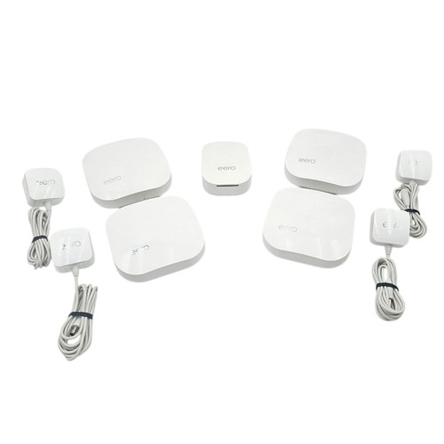 Eero Beacon WiFi Range Extender 350 Mbps D010001 & A01001 X4 & Pwr Przetestowane przewody