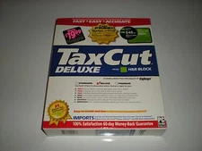 H&R Block TaxCut 2003 Deluxe Tax Cut imports Turbotax. New in box 