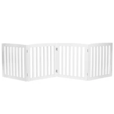 4 Panel 24"  Step Over Fence Folding Indoor Doorway Hall Stairs Pet Puppy Gate