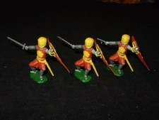 Lot of 3 TIMPO Medieval Knights - Middle Ages Red/ Yellow Rose - 1960/70s EX