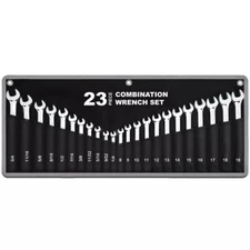 23-Piece Premium SAE and Metric Combination Wrench Set in Roll-up Pouch | Inc.