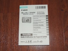 Canon SD630 Instrucciones Manual User Guide 137 pages    FRENCH ONLY    