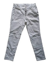 Woman's White Stretchy Jeans Sz 8 High Rise Skinny Ankle A.N.A. Spring