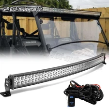 Roof 50" Cruved LED Light Bar Wire For Polaris Ranger 570/900/1000 XP Full Size