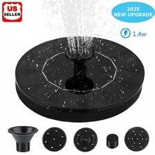 Solar Power Bird Bath Fountain Pump Upgrade 1.4W Solar Fountain with 4 Nozzle