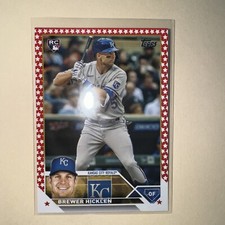 2023 Topps Update Brewer Hicklen Independence  Day Rookie Card /76