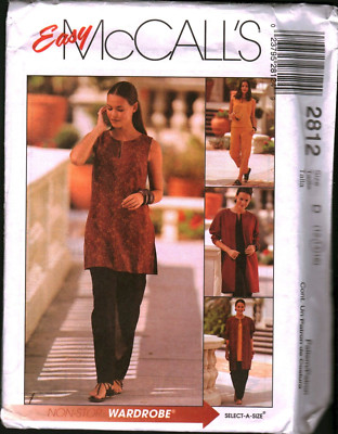 2812 Vintage McCalls SEWING Pattern Misses Jacket Top Pull on Pants 2 Lengths 14