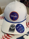 New York Mets Mlb Fairway Trucker White Adjustable Mesh Snapback Golf Hat Cap Ny