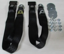 RV Motorhome Seat Belt For Sofa Or Dinette Black Seatbelt With Mounting Kit 100"