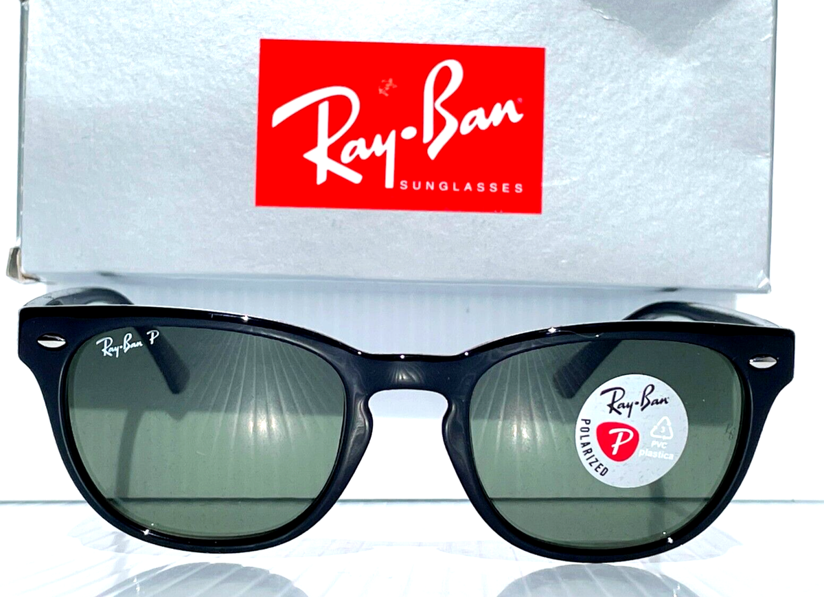 NEW Ray Ban Wayfarer Shiny Black POLARIZED Green Lens  display picture 3