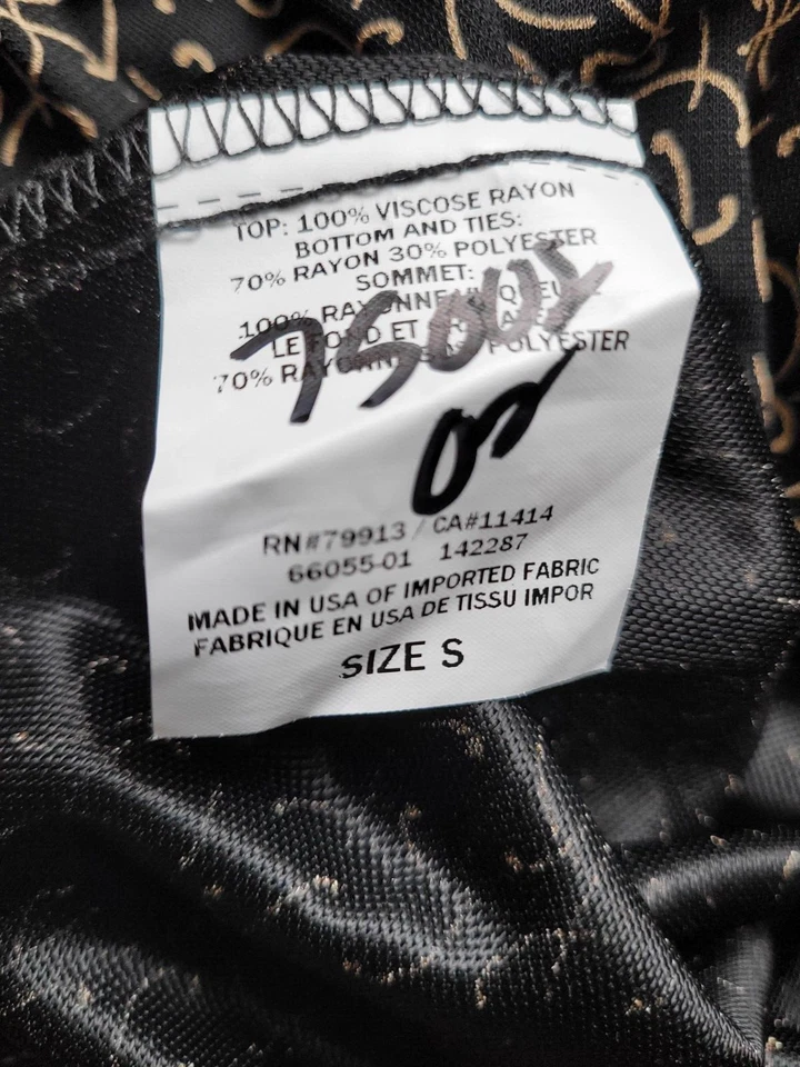 Размер маленький Mimi материнства искусственного надежном v-образным вырезом завышенной талии стиль верхний черный бежевый - Изображение 4 из 4