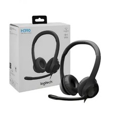Logitech H390 USB Computer Laptop Noise Canceling Headset With Microphone