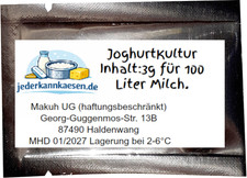 Joghurtkulturen 3,0 g  f&uuml;r 100 Liter Milch