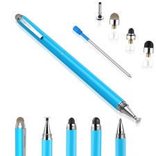 4-in-1 Stylus Pen with 4 Replaceable Tips for Touch Screens - Writing Drawing