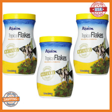 Aqueon Tropical Flakes 3-Pack 7.12 oz Each - Balanced Nutrition Fish Food