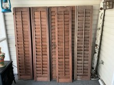 Vintage Lot of Tall Well Made Wooden Shutters
