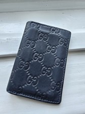 Blue Gucci Guccissima Card Case Wallet 100 Authentic, Used