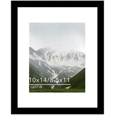 10x14 Picture Frame Black for 30 x 40cm Diamond Art Painting  with 8.5x11 Mat fo
