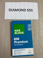 H R Block Tax Software Premium 2025 PC/Mac Key Card 8630