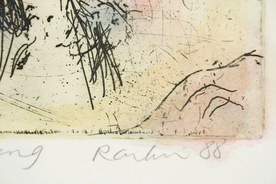 David RANKIN 'Early Morning' - original signed etching, Australian artwork - image 3 of 3