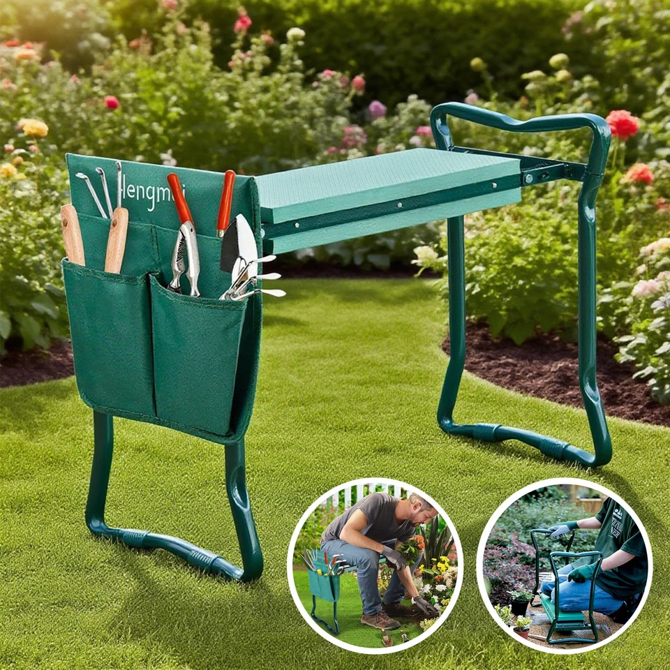 2 in 1 Garten Sitzbank Knieschoner Kniebank Faltbar Garten Arbeitshocker 150kg - Bild 3 von 4