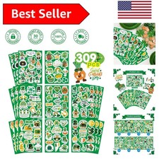 Vibrant 309PCS St. Patrick's Day Stickers for Creative Kids  Crafts and Parties