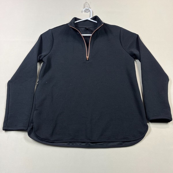 Skechers Performance Pullover Half Zip Black Sweater Jumper Womens Medium M
