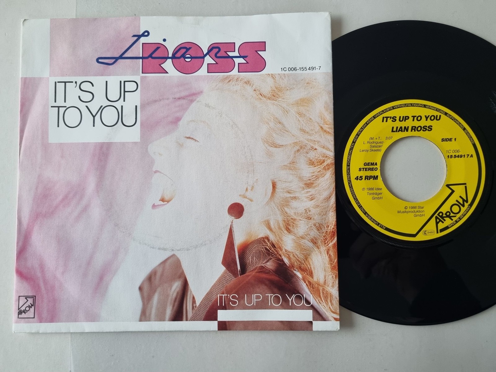 Lian Ross - It's up to you 7'' Vinyl Germany ITALO DISCO