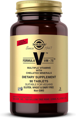 Solgar VM-75 Multivitamin 90 Tabs Chelated Minerals Daily Support