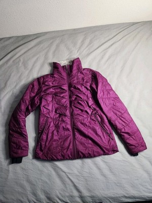 Columbia Omni Heat Quilted Jacket Womens Size XL Magenta Purple Heated EUC