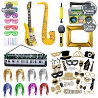 Party Deko Fotobox Accessoires 71 StüCk Requisiten MüTzen PerüCken FüR Hochzeit