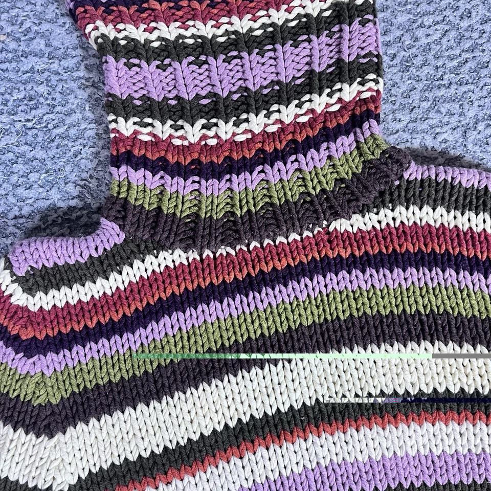 The Limited Hand Knit Sweater Vintage Turtleneck Stripes Y2K - Image 2 of 4
