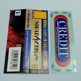 Zap! Snowboarding Trix + Spin.Card&Sticker TBE Sega Saturn Japan Pony Canyon Spo