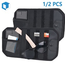Car Visor Organizer Pouch Wzipper Heavy Duty Pocket For Sunglasses Credit Cards