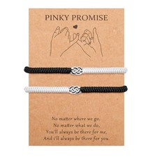 Matching Bracelets for Couple Anniversary Birthday Christmas Him White Black