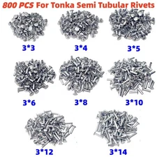 800pcs Semi Tubular Rivets For Tonka Super Assortment Toy Parts 1/8" Diameter